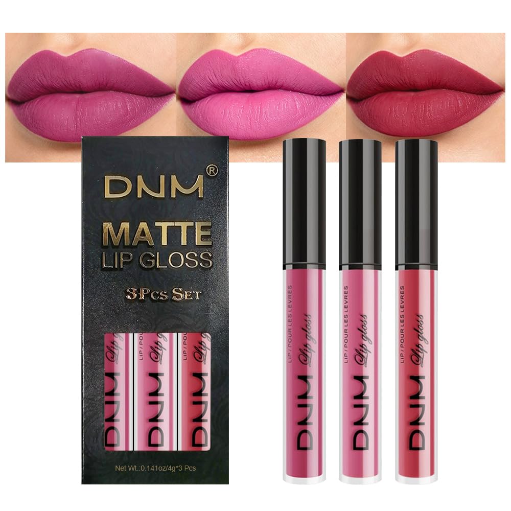 evpct front packaging showing three matte liquid lipsticks, clear color variety and convenience