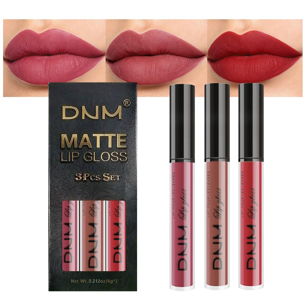 evpct front packaging trio showing three matte liquid lipsticks and color labels