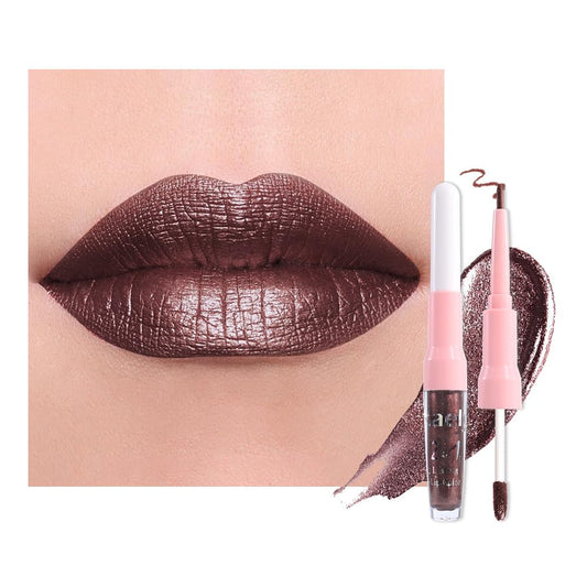 evpct front packaging showing the dual-ended lip duo and benefits of convenience
