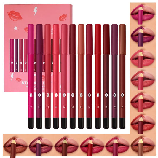 evpct front packaging showing the full 12-color set and included sharpener for versatile looks