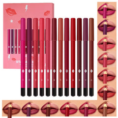 evpct front packaging showing the full 12-color set and included sharpener for versatile looks