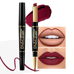 evpct front view of dual-ended lip kit showing color and compact design for convenience