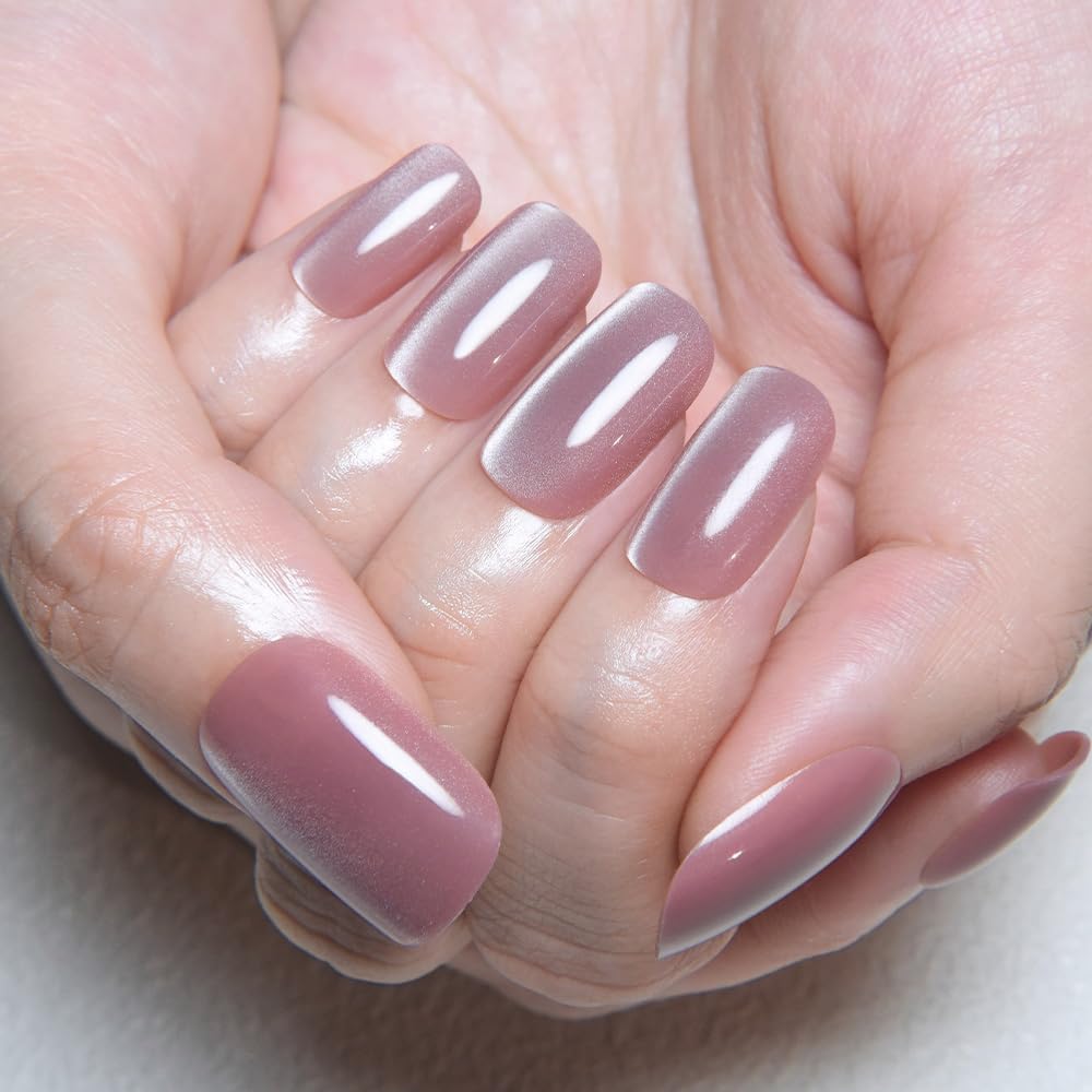 evpct holographic glitter texture on nail surface — luminous long-lasting shine