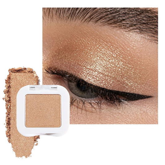 evpct compact front view showing gold shimmer and portable design benefit