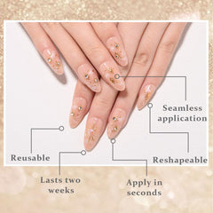 evpct hands wearing medium almond nails showcasing polished look and elegance