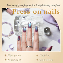evpct hand holding nail for scale showing size comparison benefit: easy size selection