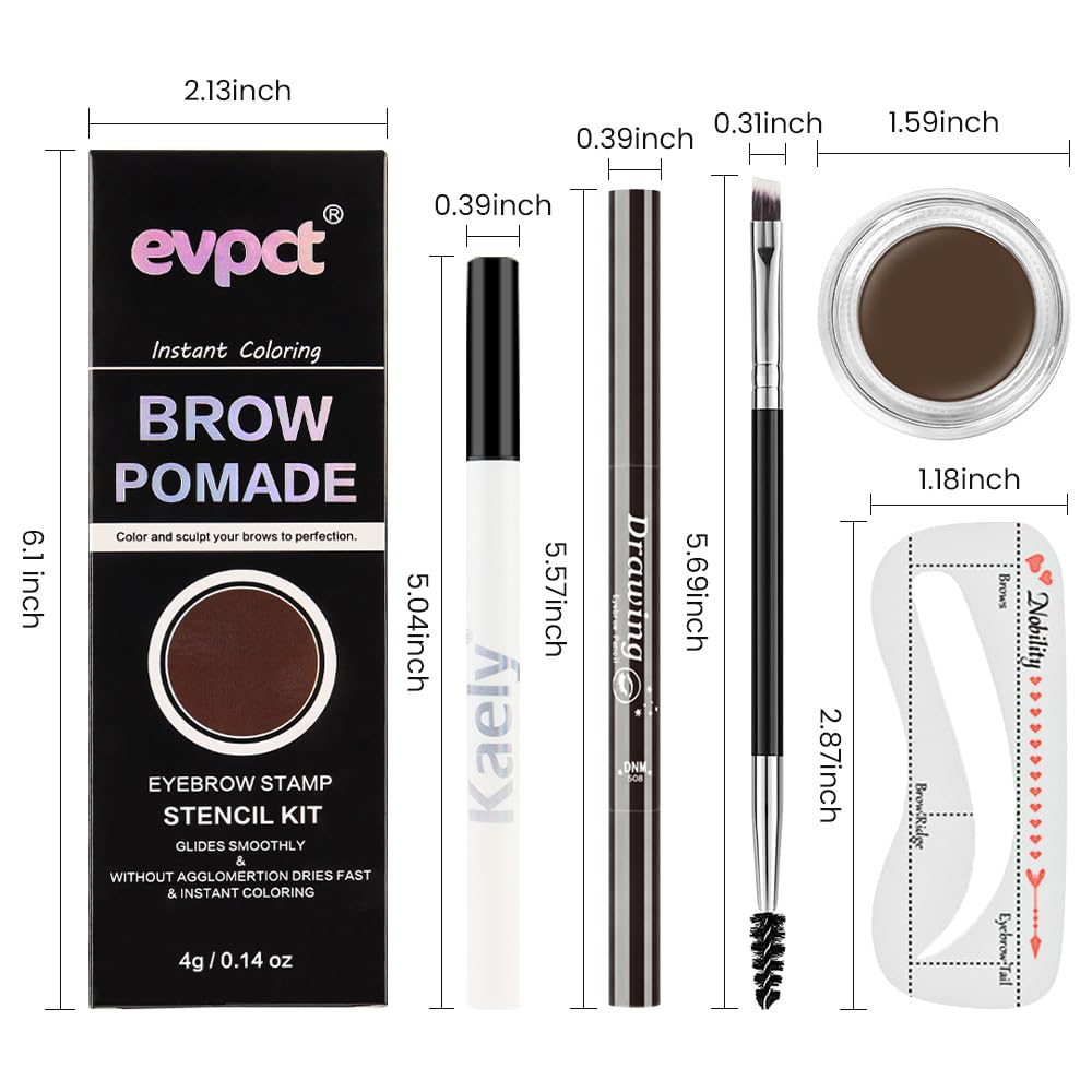 evpct model using stencil for quick symmetric brow shaping