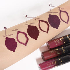 evpct model evening look wearing deep berry lipstick for striking long-lasting color