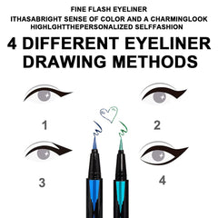 evpct eyeliners in a party makeup scene delivering bold color and eye-catching shimmer