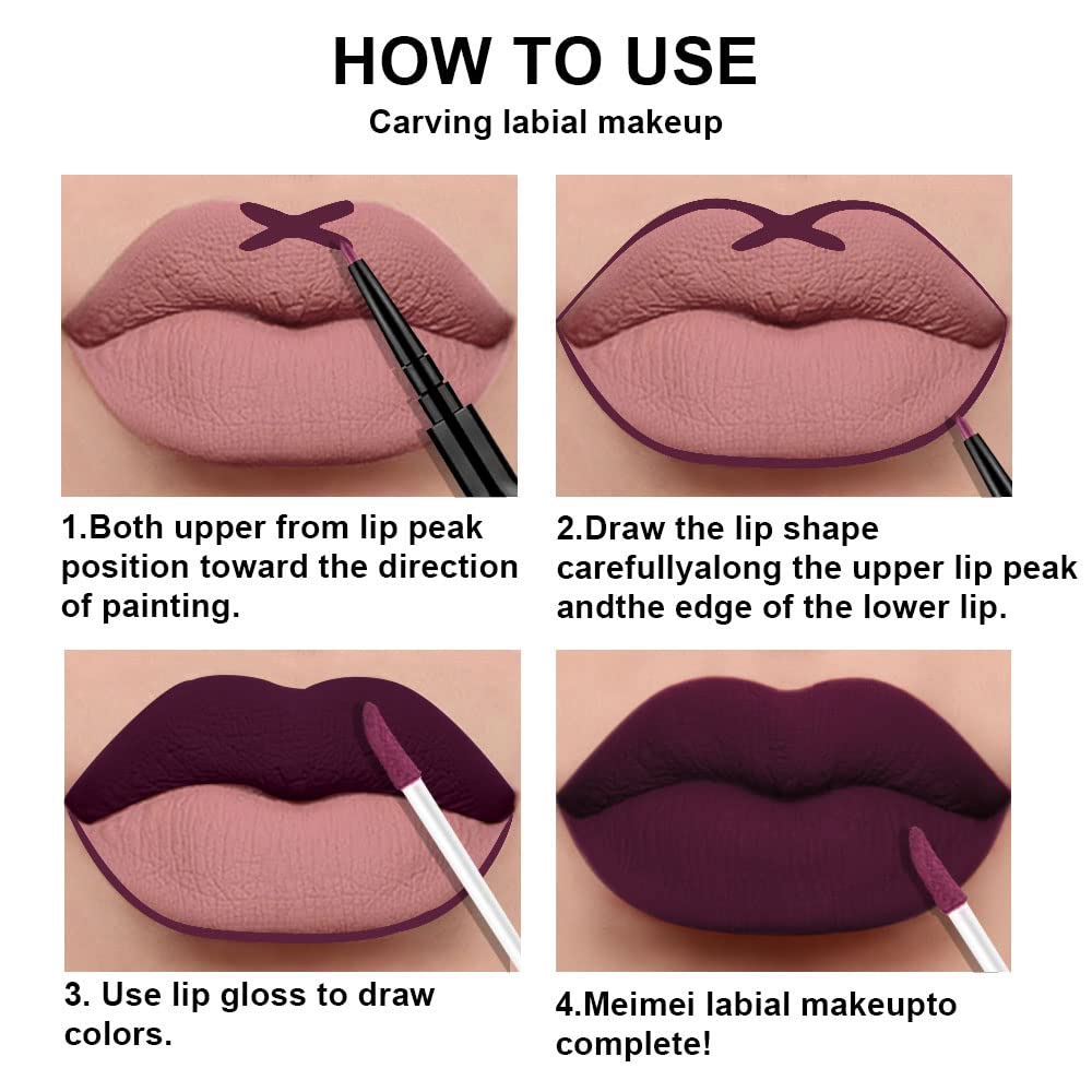 evpct lip application close-up demonstrating smooth matte finish and even coverage