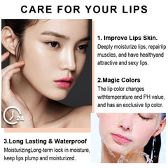 evpct lip application swatch showing natural personalized tint benefits