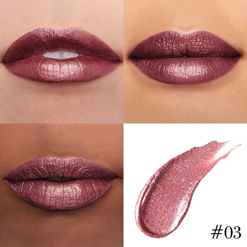 evpct lips application step showing liner outline then filled metallic gloss for impact