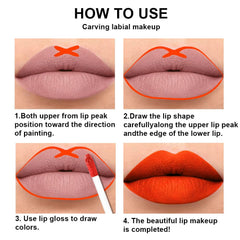 evpct lips before and after application showing defined shape and long-lasting color
