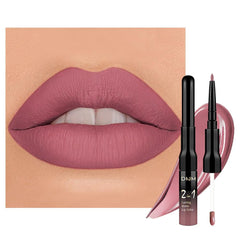 evpct front packaging showing mauve matte combo and easy travel use
