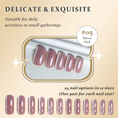 evpct model wearing mauve cat-eye nails in lifestyle setting — polished wearable style