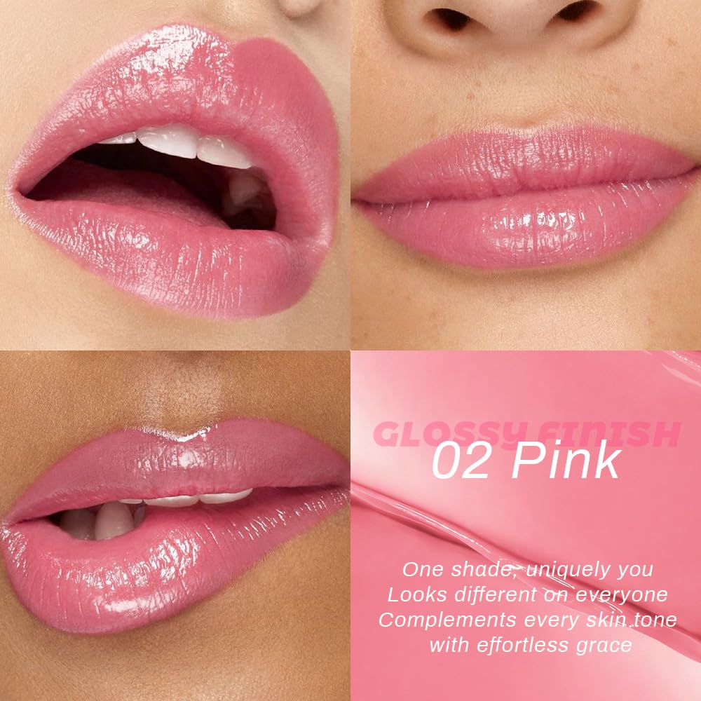 evpct lip swipe on hand showing tint payoff, buildable color benefit