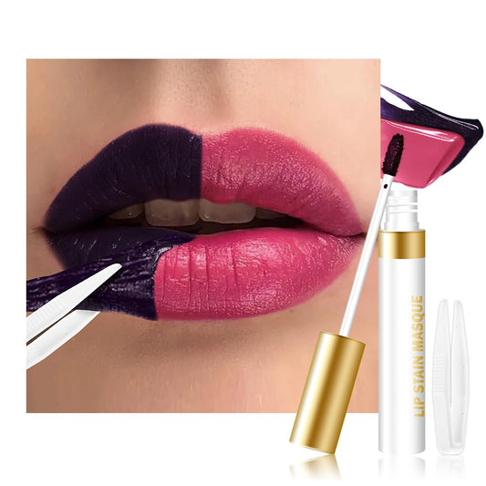 evpct front view of tube showing plum red shade and branding for bold color