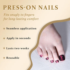 evpct press-on in-hand application demonstrating easy no-glue convenience