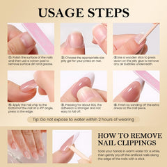 evpct reusable nails stored in tray illustrating easy care and reuse
