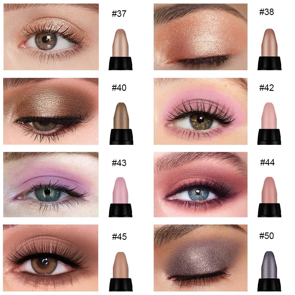 evpct eight shades displayed to compare champagne, gold, rose and bronze benefits