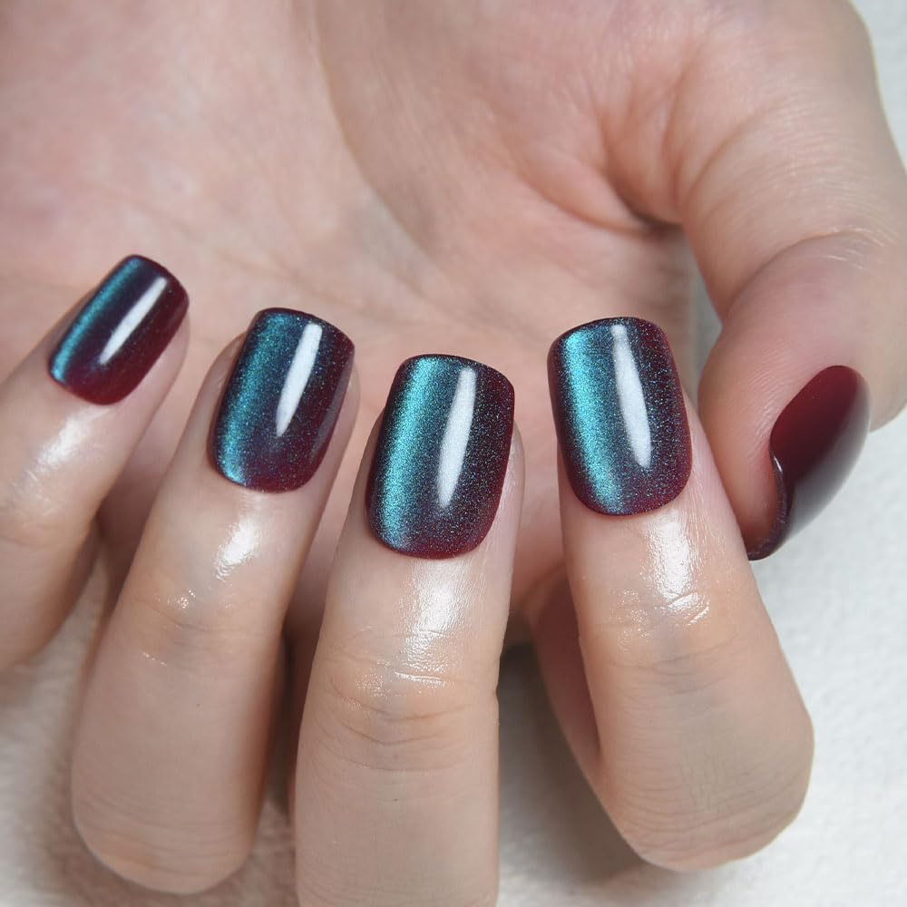 evpct side view of short square nails showing neat salon finish