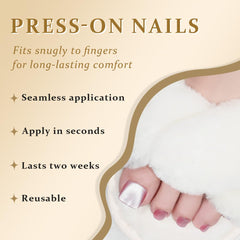 evpct pressed-on toes in shoes showing secure fit and stylish look