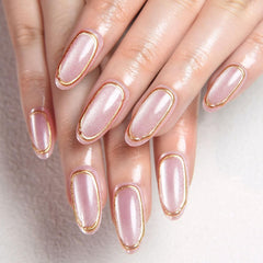 evpct medium almond nails side profile illustrating flattering shape