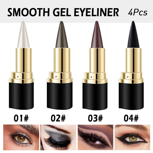 evpct black pencil close-up of creamy tip, smooth glide benefit