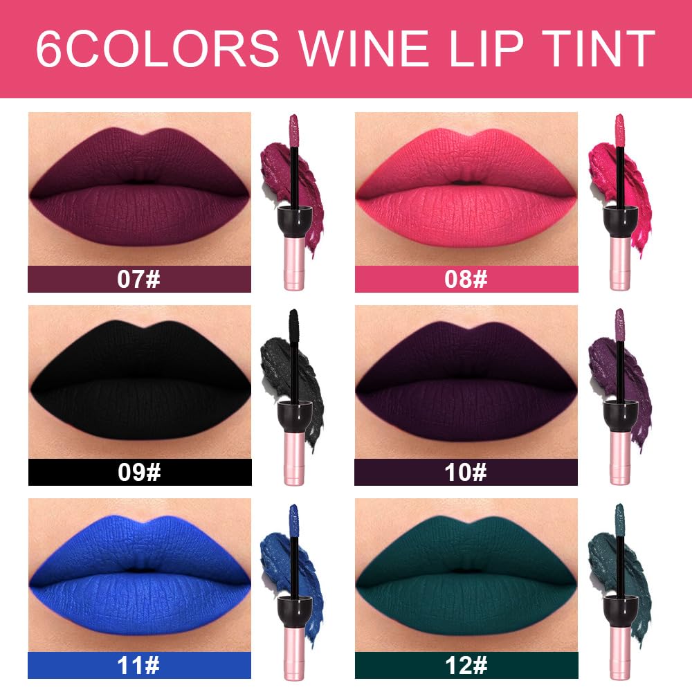 evpct six color swatches on white board showing pigment range for versatile looks