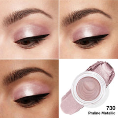 evpct swatches on arm comparing matte and shimmer for color selection