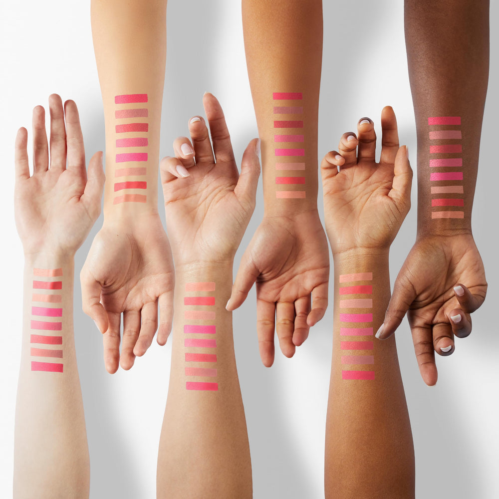 evpct swatches on arm displaying 16 tones for true-to-color reference