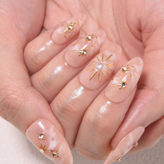 evpct glossy nude finish texture close-up highlighting salon-quality shine