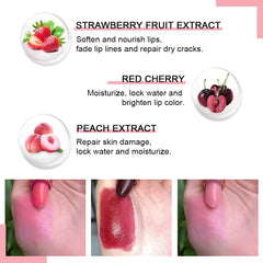 evpct three sticks arranged to display peach strawberry and cherry shades packaging