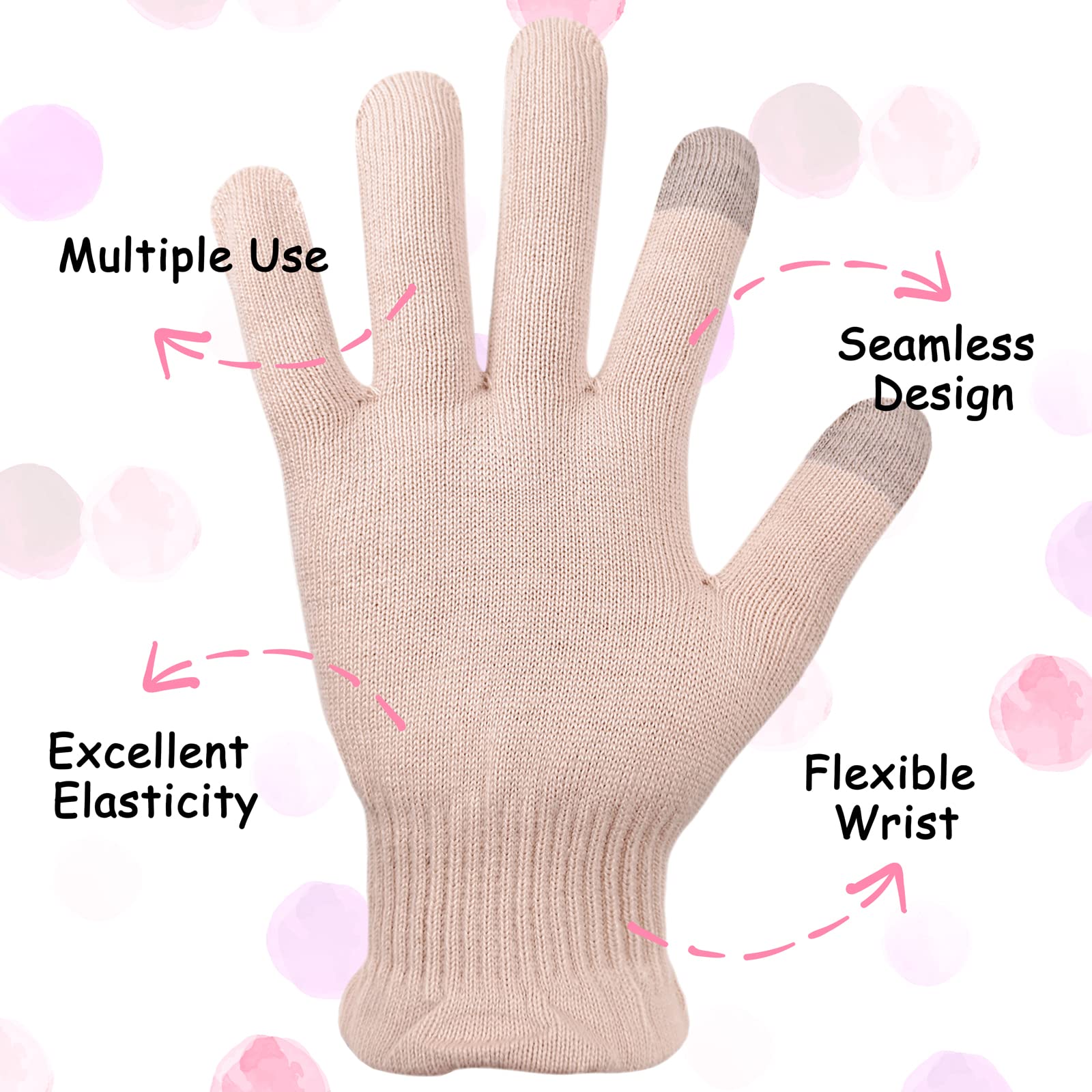 Evridwear child wearing gloves in bed for overnight moisturizing benefit