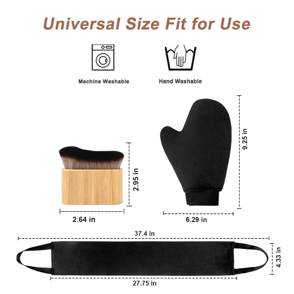 EVYTTA kit packed in travel pouch for portable, mess-free tanning