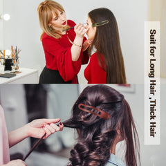 EWSNM clips in use during hair coloring showing neat sectioning benefit