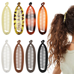 Exacoo front packaging showing eight neutral banana clips and benefits