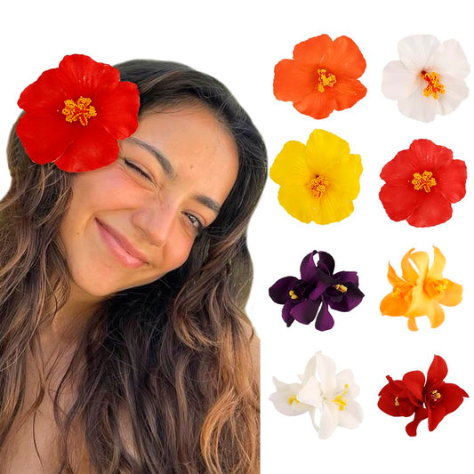 Exacoo front packaging showing colorful hibiscus clips and variety benefit