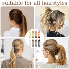 Exacoo banana clip worn in ponytail showing added volume benefit