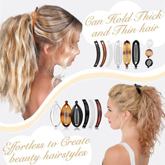Exacoo large round comb clip securing thick hair for full updo hold