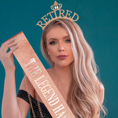 Exacoo set in use honoree wearing crown and sash for confident photos