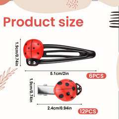 Exclaith close-up of small ladybug clip showing smooth finish and gentle hold benefit