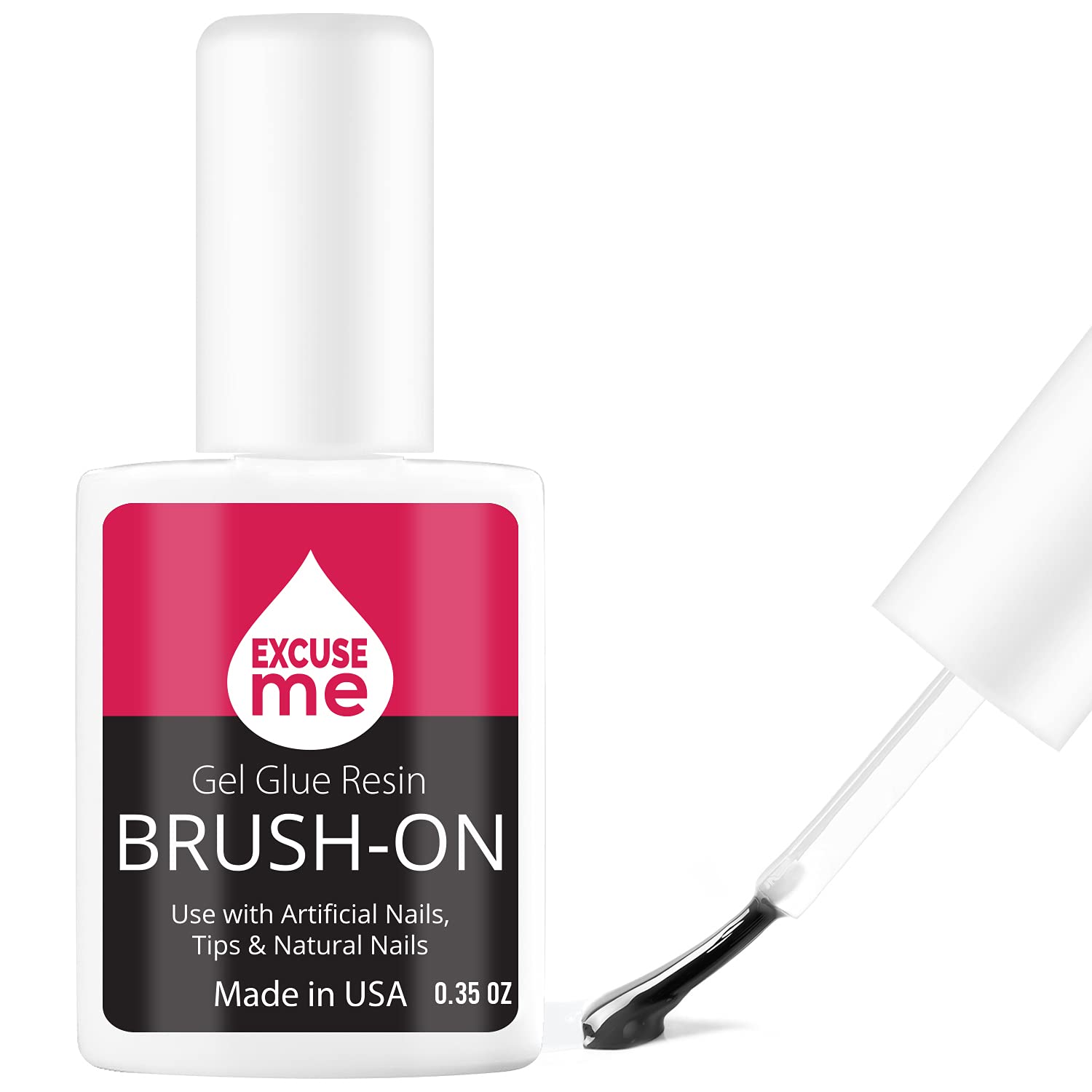Excuse Me gel texture close-up illustrating smooth non-yellowing resin for durable, flexible bonding