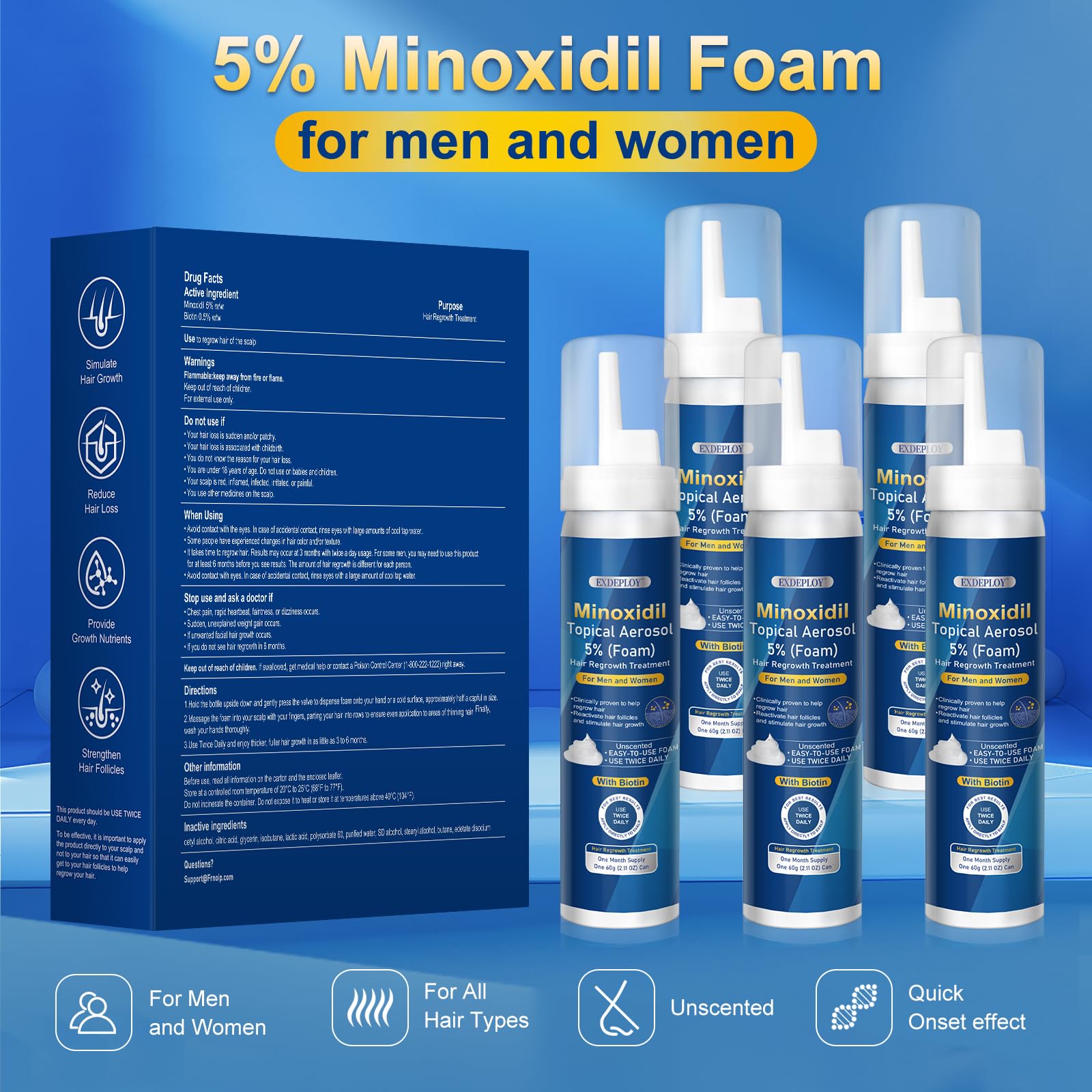 Exdeploy scalp application demonstration showing targeted delivery for regrowth