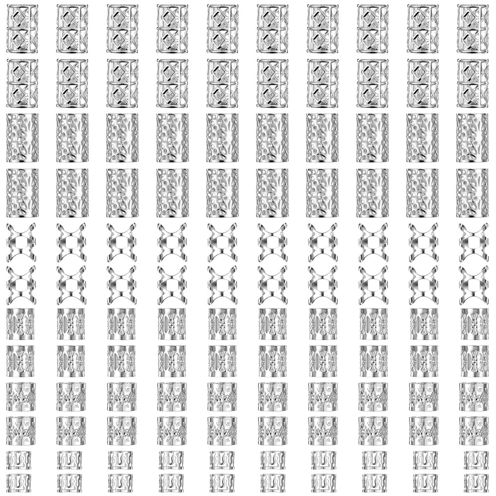 Exircy assortment layout showing 120 silver cuffs and benefits of variety