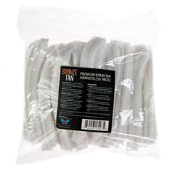 Existing Beauty hair nets on salon table ready for client hygiene use