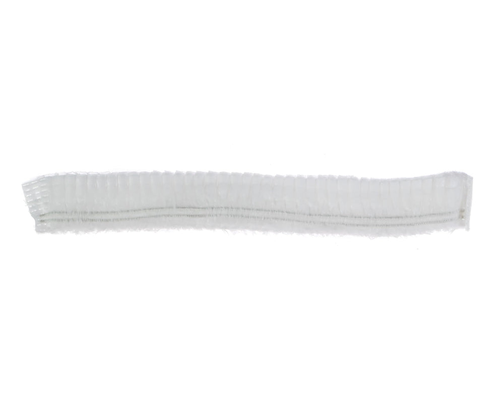 Existing Beauty hand holding hair net showing size and single-use value