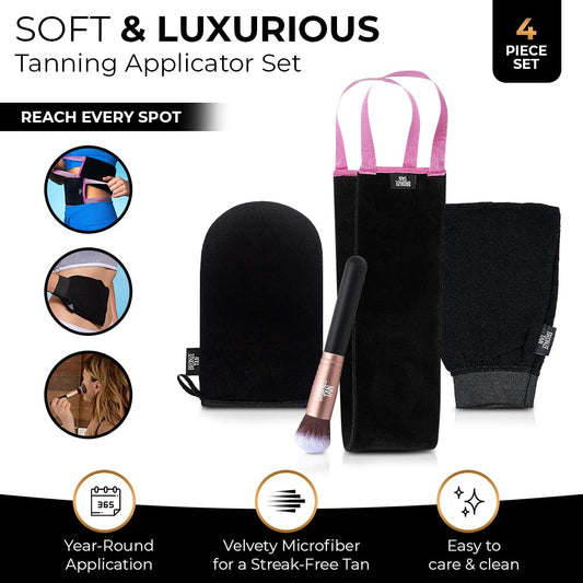 Existing Beauty tanning mitt microfiber texture for streak-free application