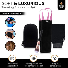 Existing Beauty tanning mitt microfiber texture for streak-free application