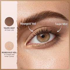 exmiloo rose gold shimmer close-up showing luminous particles and brightening benefit